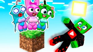 ВЫЖИВАНИЕ НА ОДНОМ БЛОКЕ С ДЕВУШКАМИ и НОВЫМИ СПРУНКАМИ в МАЙНКРАФТ