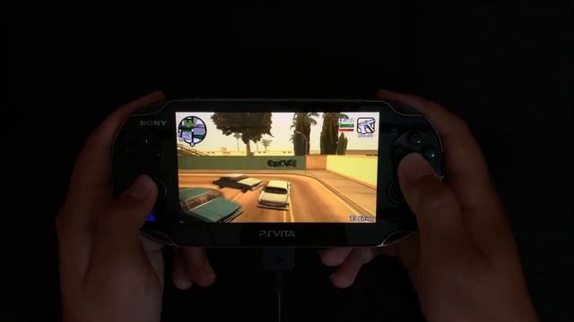 GTA San Andreas Porting on Ps Vita handled gameplay смотреть онлайн