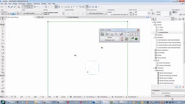 Scale picture plan and show in 3d on ARCHICAD with add-ons LabPP_GenPlan смотреть онлайн