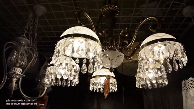 Люстра подвесная хрустальная Favourite Elegante 6682-5P смотреть онлайн