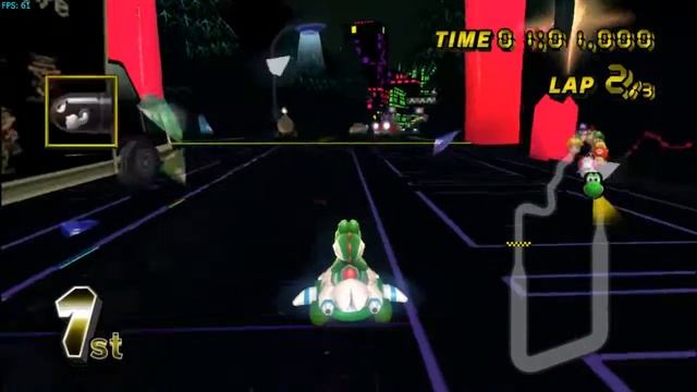 Mario Kart Black mod on Dolphin Wii Emulator notebook Full Speed with FRAPS HD смотреть онлайн