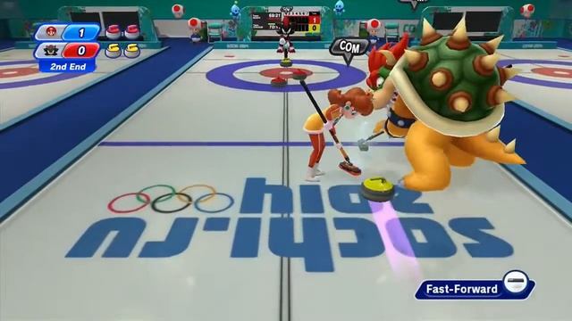 Mario and Sonic at the Sochi 2014 Olympic Winter Games Curling Wii U смотреть онлайн