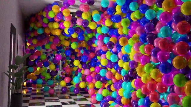 Colored balls in the corridor - Blender Rigid Body Animation смотреть онлайн