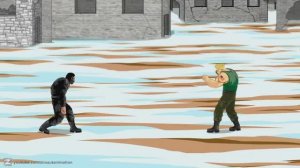 Зимний солдат (Баки Барнс) против Гайла.