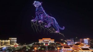 Световое шоу дронов в Китае