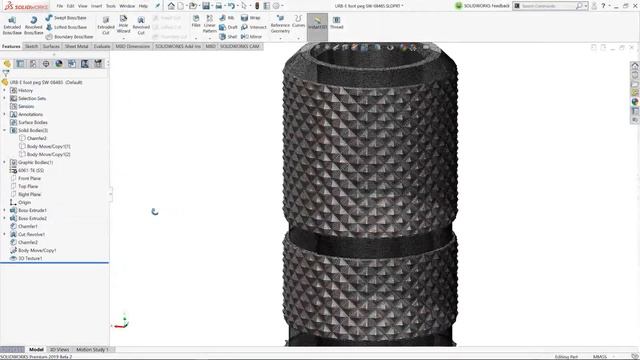 SOLIDWORKS 2019 Favorite Feature 3D Texture смотреть онлайн