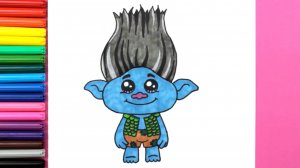 Как нарисовать ТРОЛЛЯ поэтапно Легкие рисунки для детей Яркие цвета ❤