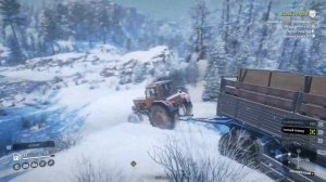 К 62 трактор на бездорожье БЕЛОРУС по снегу SnowRunner