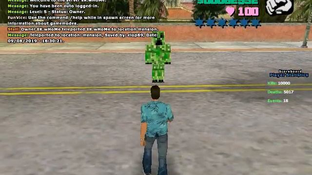 I Added Minecraft Creeper To GTA Vice City.