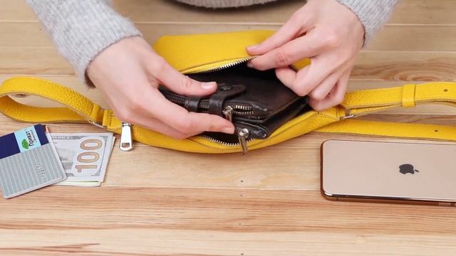 Обзор кожаной бананки SHVIGEL 16377 смотреть онлайн