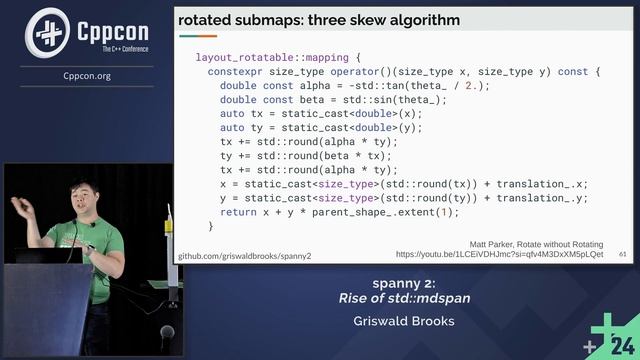 spanny 2: Rise of C++ std::mdspan - Griswald Brooks - CppCon 2024 смотреть онлайн