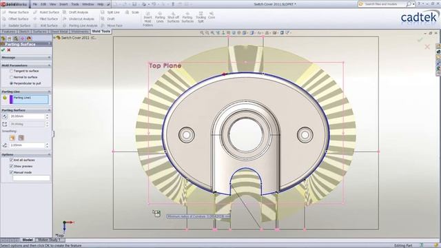 SolidWorks 2011: Parting Surfaces смотреть онлайн
