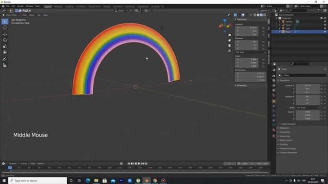 Tutorial Blender Pemula - Membuat Pelangi (Gradient Texture Node) смотреть онлайн