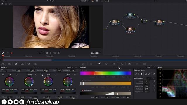 Davinci Resolve 17.2 Tutorial | Class 11 | Color Page 04 | Qualifier | Hindi | Nirdeshak Rao смотреть онлайн