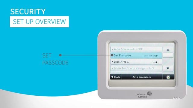 Johnson Controls Color Display Thermostat смотреть онлайн