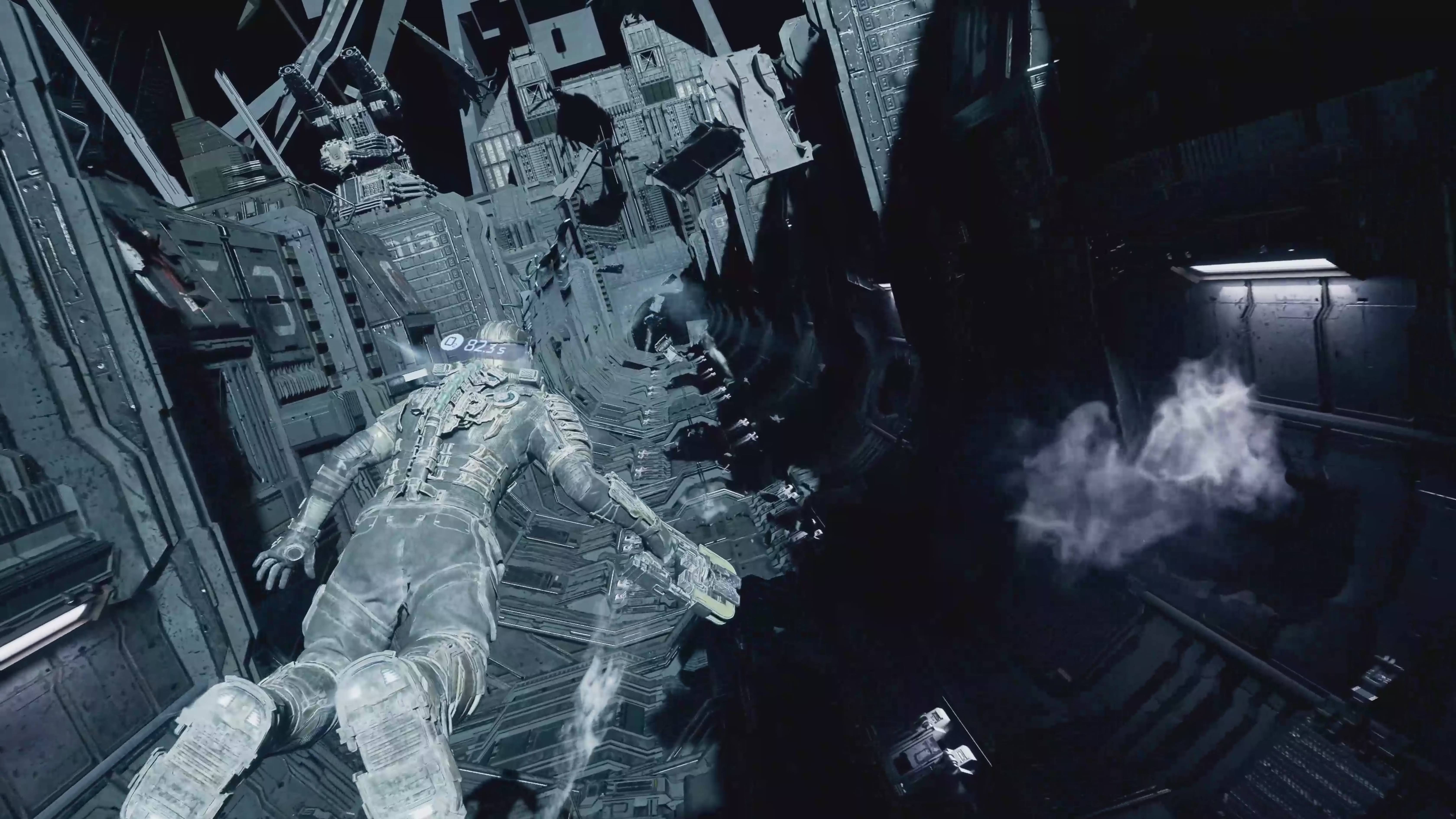 Dead Space Remake Part5. Битва с сильным "некроморфом". Активация защитных пушек Ишимуры.