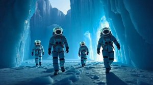 Ice Planet Futuristic Sci-Fi Space Journey