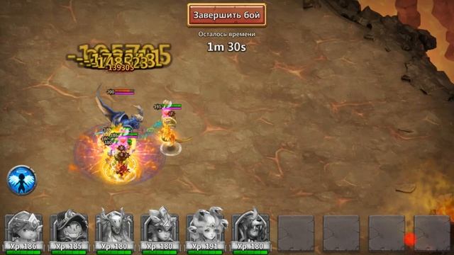 Архидемон с отражением, замедляем, урон 1,1ккк, Битва замков, Castle clash смотреть онлайн