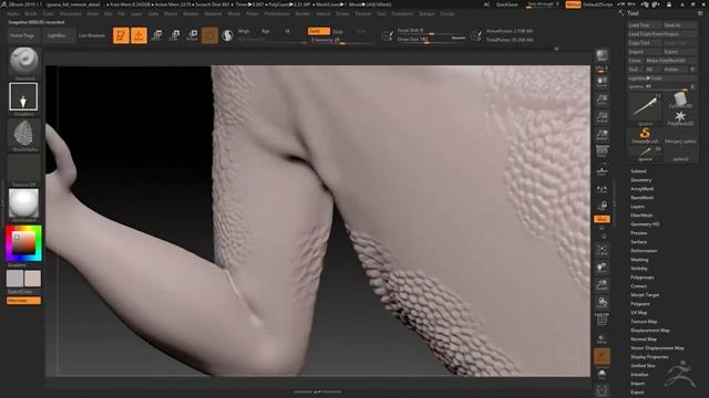 iguana skin detailing with zbrush смотреть онлайн