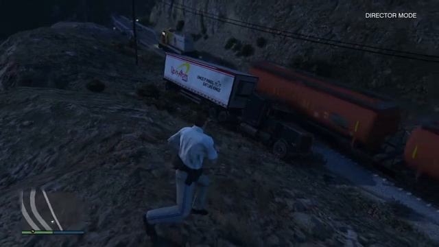 Fake Peterbilt gets smoked by GTA5 train смотреть онлайн