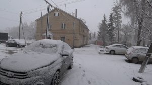 Заснеженная дорога до белого Дома..