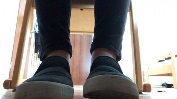 Giantess Foot fetish POV - under my desk while I work - ignored by my feet