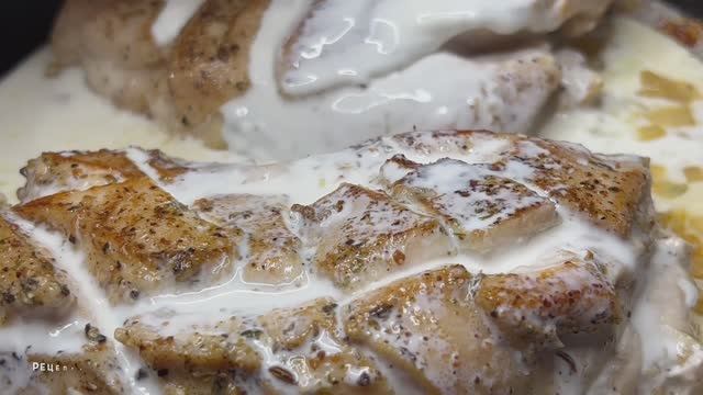 Сочная куриная грудка в сливочном соусе | куриная грудка рецепты | рецепты просто