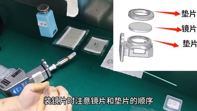 Замена защитных стекол на лазерной головке для сварки металла Qilin Bwt20s