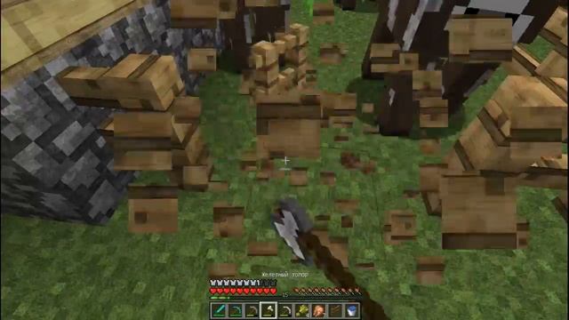 Выживание в Minecraft без модов #3 - Строительство дома и создание сельского хозяйства смотреть онлайн