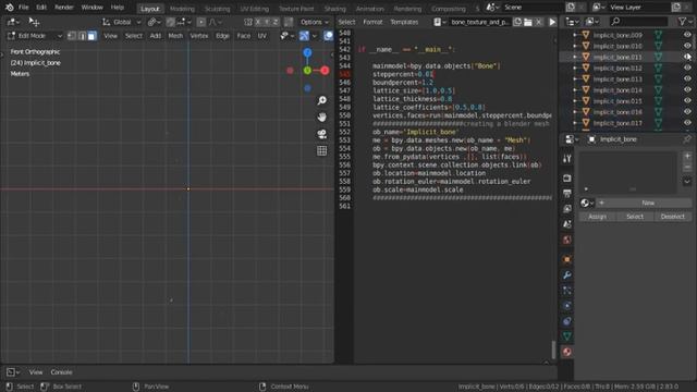 Porus femur bone with implicit modelling using blender (Opensource) смотреть онлайн