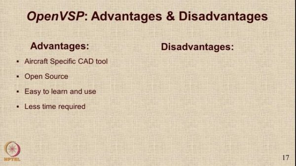 Lecture 39 : Tutorial on OpenVSP