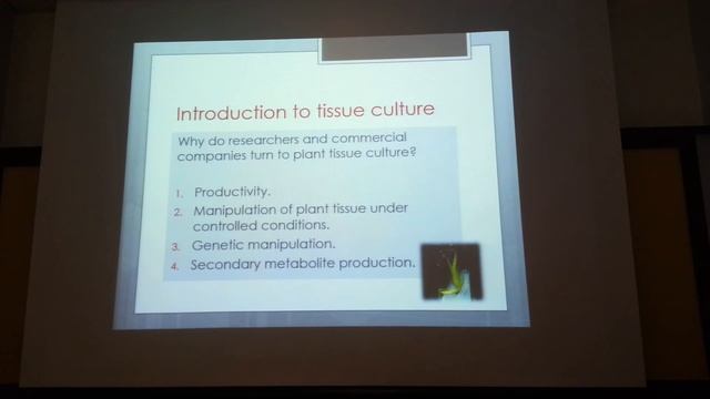 Plant Tissue Culture I