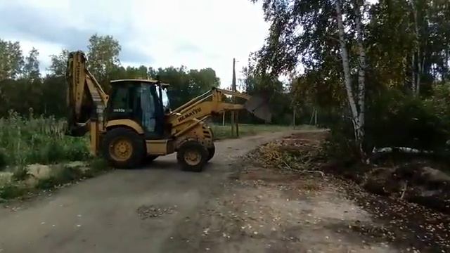 Завалил берёзу, расширяем дорогу.