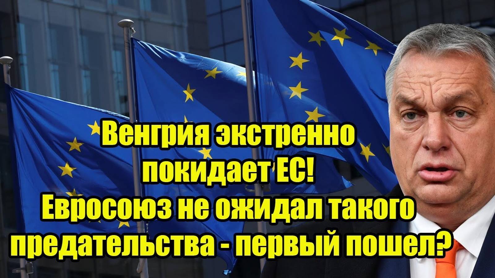 Венгрия экстренно покидает ЕС! Евросоюз не ожидал такого предательства - первый пошел?