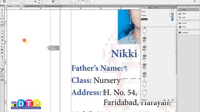 Creating Master Pages of School ID Cards in Indesign: Video in Hindi смотреть онлайн