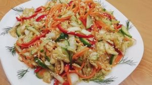 Чудо Закуска!!Пекинская капуста по-Корейски/Вкуснейшая Хрустящая капуста на праздник/Без Майонеза