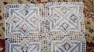 Задумала  #скатерть крючком из мотивов в технике #филейное вязание.