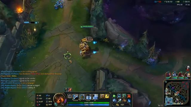 League Of Legends : Full Game - Subterranean Nautilus Support