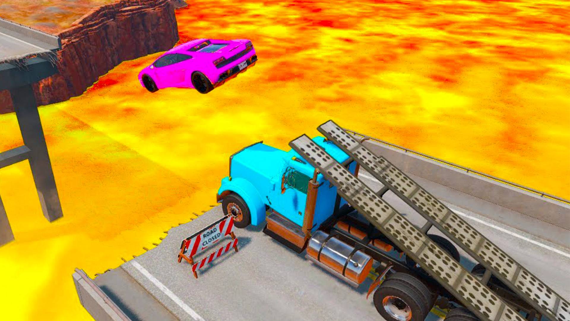 АВТОМОБИЛИ VS СЛОМАННОГО МОСТА 😱|BeamNG.Drive|Бемиджи Драйв смотреть онлайн