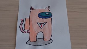 как легко и просто рисовать персонажа из игры Амонг ас