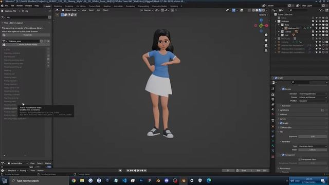 Blender - Teen Girl Character UI Kit Library Tutorial смотреть онлайн