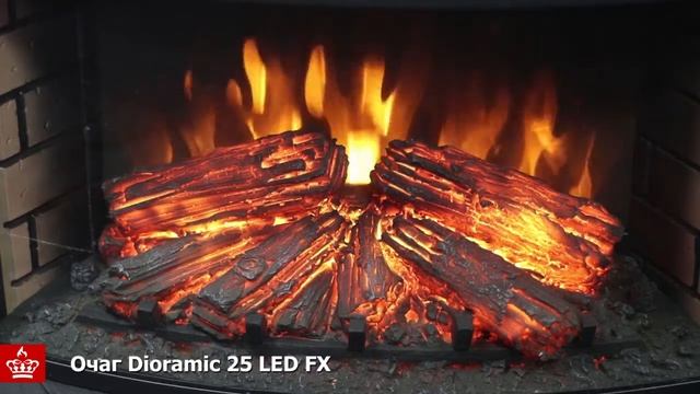 электрический очаг Royal Flame Dioramic 25 LED FX Обзор пламени смотреть онлайн