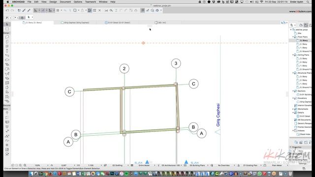 ARCHICAD ve 2D - Yardımcı Çizgilerle Çalışmak смотреть онлайн