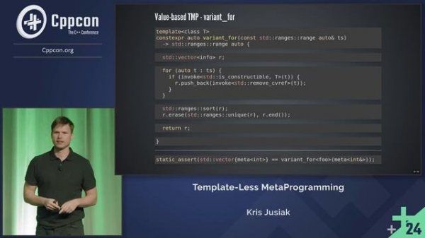 Template-less Metaprogramming in C++ - Kris Jusiak - CppCon 2024