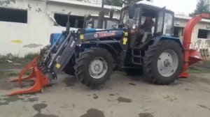 Фронтальный погрузчик metal fach t229 с бревнозахватом на мтз 1221
