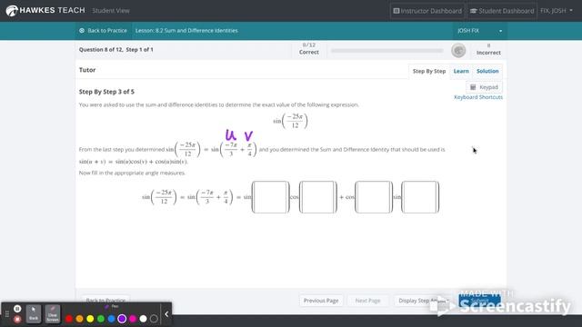 Section 8.2 Sum & Difference Identities
