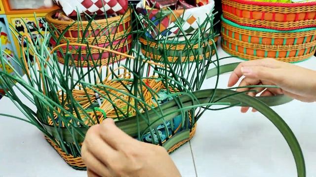 Craft a Decorative Basket with PE Rattan and Base！#craft #diy #handmade смотреть онлайн
