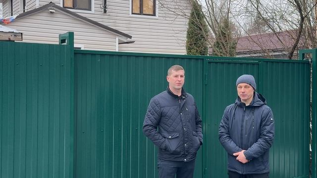 Отзыв об установке откатных ворот с заполнением профнастилом. Компания «Олимп»