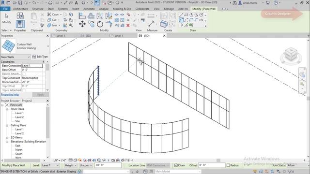 شرح انواع Curtain Wall | Revit 2020 смотреть онлайн