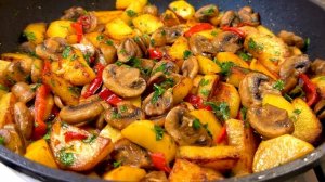 Жареная Картошка с Грибами. Как пожарить картошку чтобы просили еще. Просто, быстро и очень вкусно!